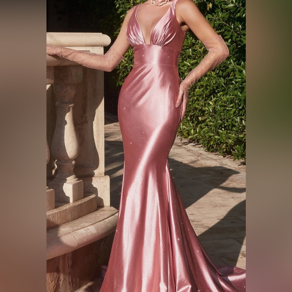 Rose Gold Long Prom Dress